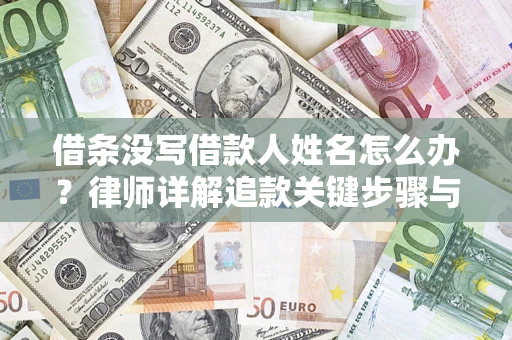 北京借条没写借款人姓名怎么办？律师详解追款关键步骤与证据链构建