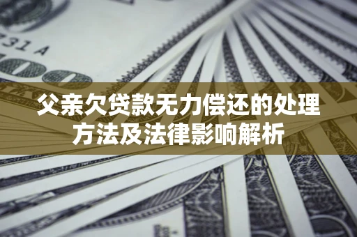 北京父亲欠贷款无力偿还的处理方法及法律影响解析