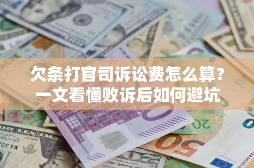 北京欠条打官司诉讼费怎么算？一文看懂败诉后如何避坑
