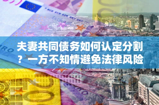 北京夫妻共同债务如何认定分割？一方不知情避免法律风险必看！